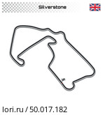 Grand prix race track for motorsport and autosport. Стоковая иллюстрация, иллюстратор Максим Гребешков / Фотобанк Лори