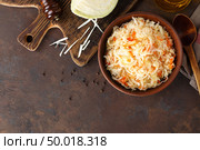 Sauerkraut. Chopped cabbage pickled in brine. Стоковое фото, агентство Ingram Publishing / Фотобанк Лори