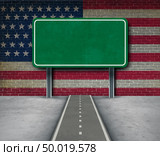 Mexico United States border concept and wall funding concept or government shutdown American immigration of migrants and refugees or illegal immigrant government issues with 3D illustration elements. Стоковое фото, агентство Ingram Publishing / Фотобанк Лори
