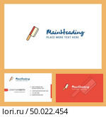 Butcher knife Logo design with Tagline & Front and Back Busienss Card Template. Vector Creative Design. Стоковая иллюстрация, агентство Ingram Publishing / Фотобанк Лори
