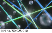 Neon lights and glowing spheres creating a dynamic abstract background. Стоковое AI-видео, аниматор Юрий Поздников / Фотобанк Лори