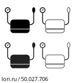 Pressure measuring apparatus Medical device for measuring blood pressure pulse Tonometer medical instrument icon set grey black color vector illustration outline flat style simple image. Стоковая иллюстрация, агентство Ingram Publishing / Фотобанк Лори