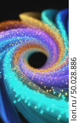 Colorful swirling light trails converging into central vortex. Стоковое AI-видео, аниматор Юрий Поздников / Фотобанк Лори