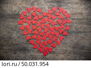 Valentines Day background with hearts, vintage filter image. Стоковое фото, агентство Ingram Publishing / Фотобанк Лори
