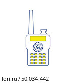 Portable radio icon. Thin line design. Vector illustration. Стоковое фото, агентство Ingram Publishing / Фотобанк Лори