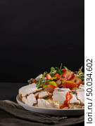 Pavlova cake with fresh blueberries, strawberries and kiwi. Стоковое фото, агентство Ingram Publishing / Фотобанк Лори