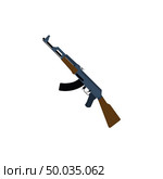 Russian weapon rifle icon. Flat color design. Vector illustration. Стоковое фото, агентство Ingram Publishing / Фотобанк Лори