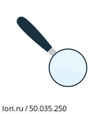 Magnifying glass icon. Flat color design. Vector illustration. Стоковая иллюстрация, агентство Ingram Publishing / Фотобанк Лори