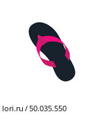 Flip flop icon. Flat color design. Vector illustration. Стоковая иллюстрация, агентство Ingram Publishing / Фотобанк Лори