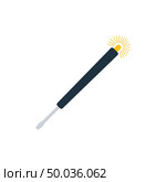 Electricity test screwdriver icon. Flat color design. Vector illustration. Стоковая иллюстрация, агентство Ingram Publishing / Фотобанк Лори