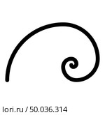 Spiral golden section Golden ratio proportion Fibonacci spiral icon black color vector illustration flat style simple image. Стоковая иллюстрация, агентство Ingram Publishing / Фотобанк Лори