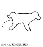 Pissing dog Puppy pissing Pet pissing with raised leg icon black color outline vector illustration flat style simple image. Pissing dog Puppy pissing Pet pissing with raised leg icon black color outline vector illustration flat style image. Стоковая иллюстрация, агентство Ingram Publishing / Фотобанк Лори