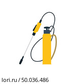 Garden sprayer icon. Flat color design. Vector illustration. Стоковая иллюстрация, агентство Ingram Publishing / Фотобанк Лори