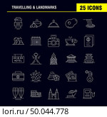 Travelling And Landmarks Line Icon for Web, Print and Mobile UX/UI Kit. Such as: Drink, Hotel, Glass, Health, Tea, Cake, Coffee, Hot, Pictogram Pack. - Vector. Стоковая иллюстрация, агентство Ingram Publishing / Фотобанк Лори