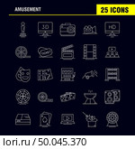 Amusement Line Icon for Web, Print and Mobile UX/UI Kit. Such as: Entertainment, Movie, Oscar, Award, 3d, Display, Monitor, Preview, Pictogram Pack. - Vector. Стоковая иллюстрация, агентство Ingram Publishing / Фотобанк Лори