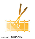 Drum toy icon. Flat color design. Vector illustration. Стоковая иллюстрация, агентство Ingram Publishing / Фотобанк Лори