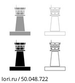 Airport control tower Control tower air traffic icon set black grey color vector illustration flat style simple image. Стоковая иллюстрация, агентство Ingram Publishing / Фотобанк Лори