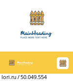 Creative Boundary  Logo Design. Flat color Logo place for Tagline. Vector Illustration. Стоковая иллюстрация, агентство Ingram Publishing / Фотобанк Лори