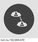 Cloud connection icon. Subtract stencil design on tranparency grid. Vector illustration. Стоковая иллюстрация, агентство Ingram Publishing / Фотобанк Лори