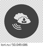 Cloud connection icon. Subtract stencil design on tranparency grid. Vector illustration. Стоковая иллюстрация, агентство Ingram Publishing / Фотобанк Лори