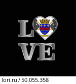 Love typography Saint Barthelemy flag design vector beautiful lettering. Стоковая иллюстрация, агентство Ingram Publishing / Фотобанк Лори