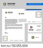 Locker Business Letterhead, Envelope and visiting Card Design vector template. Стоковая иллюстрация, агентство Ingram Publishing / Фотобанк Лори