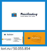 Camera  Logo design with Tagline & Front and Back Busienss Card Template. Vector Creative Design. Стоковая иллюстрация, агентство Ingram Publishing / Фотобанк Лори