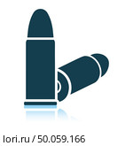 Pistol bullets icon. Shadow reflection design. Vector illustration. Стоковая иллюстрация, агентство Ingram Publishing / Фотобанк Лори
