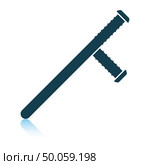 Police baton icon. Shadow reflection design. Vector illustration. Стоковое фото, агентство Ingram Publishing / Фотобанк Лори