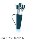 Quiver with arrows icon. Shadow reflection design. Vector illustration. Стоковое фото, агентство Ingram Publishing / Фотобанк Лори