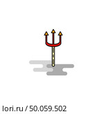 Flat Trident  Icon. Vector. Стоковая иллюстрация, агентство Ingram Publishing / Фотобанк Лори