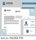 Personal diary Business Letterhead, Envelope and visiting Card Design vector template. Стоковая иллюстрация, агентство Ingram Publishing / Фотобанк Лори