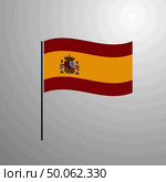 Spain waving Flag. Стоковая иллюстрация, агентство Ingram Publishing / Фотобанк Лори