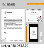 Blast Business Letterhead, Calendar 2019 and Mobile app design vector template. Стоковая иллюстрация, агентство Ingram Publishing / Фотобанк Лори