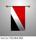 Principality of Sealand hanging Flag. Стоковая иллюстрация, агентство Ingram Publishing / Фотобанк Лори