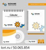 Gear  Logo, Calendar Template, CD Cover, Diary and USB Brand Stationary Package Design Vector Template. Стоковая иллюстрация, агентство Ingram Publishing / Фотобанк Лори