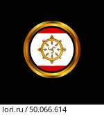 Sikkim flag Golden button. Стоковая иллюстрация, агентство Ingram Publishing / Фотобанк Лори
