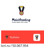 Creative Medal  Logo Design. Flat color Logo place for Tagline. Vector Illustration. Стоковая иллюстрация, агентство Ingram Publishing / Фотобанк Лори