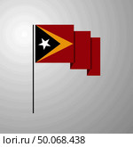 East Timor waving Flag creative background. Стоковая иллюстрация, агентство Ingram Publishing / Фотобанк Лори