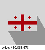 Georgia flag Long Shadow design vector. Стоковая иллюстрация, агентство Ingram Publishing / Фотобанк Лори