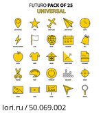 Universal Icon Set. Yellow Futuro Latest Design icon Pack. Стоковая иллюстрация, агентство Ingram Publishing / Фотобанк Лори