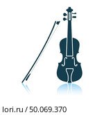 Violin icon. Shadow reflection design. Vector illustration. Стоковая иллюстрация, агентство Ingram Publishing / Фотобанк Лори