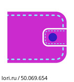 Wallet Icon. Flat Color Design. Vector Illustration. Стоковая иллюстрация, агентство Ingram Publishing / Фотобанк Лори