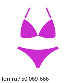 Bikini Icon. Flat Color Design. Vector Illustration. Стоковая иллюстрация, агентство Ingram Publishing / Фотобанк Лори