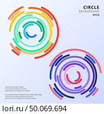 Abstract colorful circles maze rounded corners background with space for text. Vector illustration. Стоковая иллюстрация, агентство Ingram Publishing / Фотобанк Лори