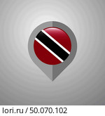 Map Navigation pointer with Trinidad and tobago flag design vector. Стоковая иллюстрация, агентство Ingram Publishing / Фотобанк Лори