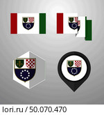 Bosnia and Herzegovina flag design set vector. Стоковая иллюстрация, агентство Ingram Publishing / Фотобанк Лори