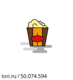 Flat Pop corn Icon. Vector. Стоковая иллюстрация, агентство Ingram Publishing / Фотобанк Лори