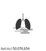 Lungs Web Icon. Flat Line Filled Gray Icon Vector. Стоковая иллюстрация, агентство Ingram Publishing / Фотобанк Лори