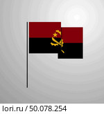 Angola waving Flag design vector. Стоковая иллюстрация, агентство Ingram Publishing / Фотобанк Лори